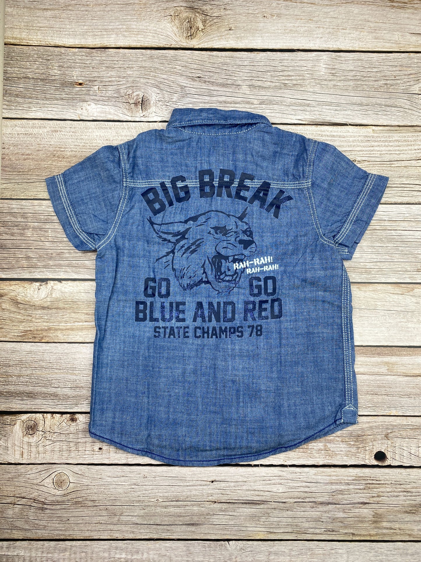 Camicia manica corta in jeans