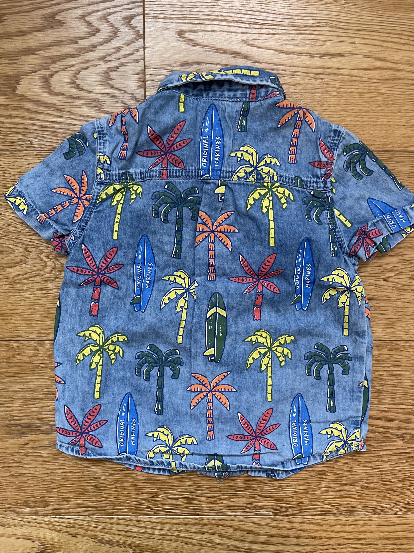 Camicia manica corta in jeans