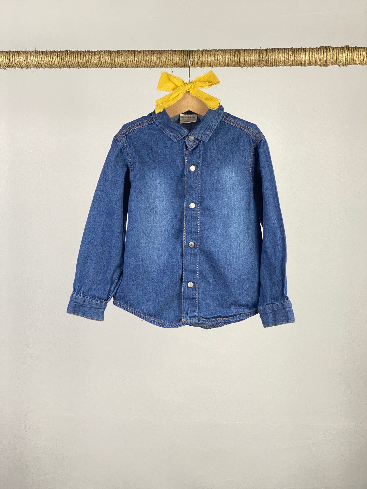 Camicia in jeans con manica lunga