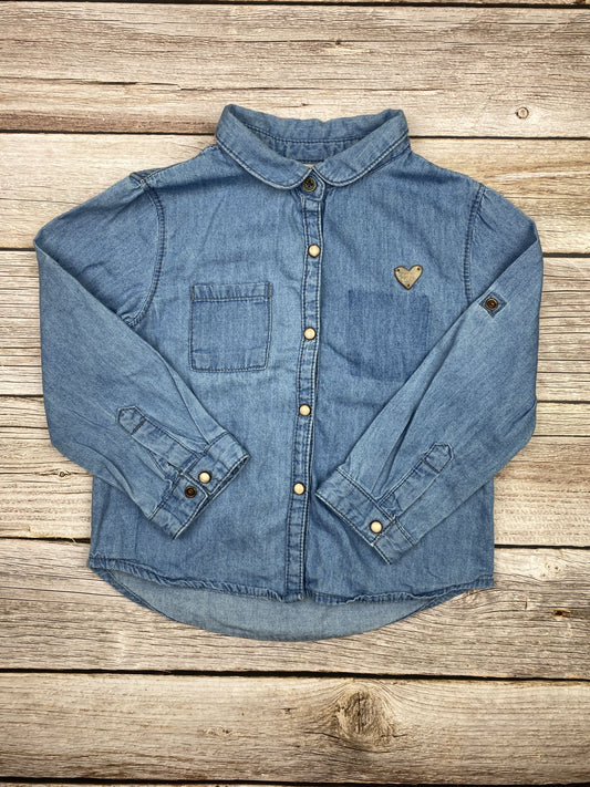 Camicia manica lunga in jeans