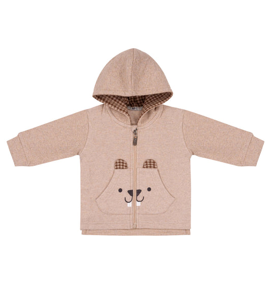 Felpa con zip e cappuccio