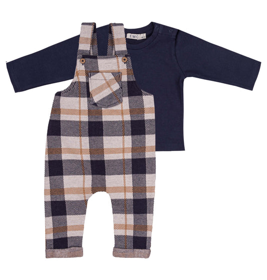 Set salopette e t-shirt manica lunga