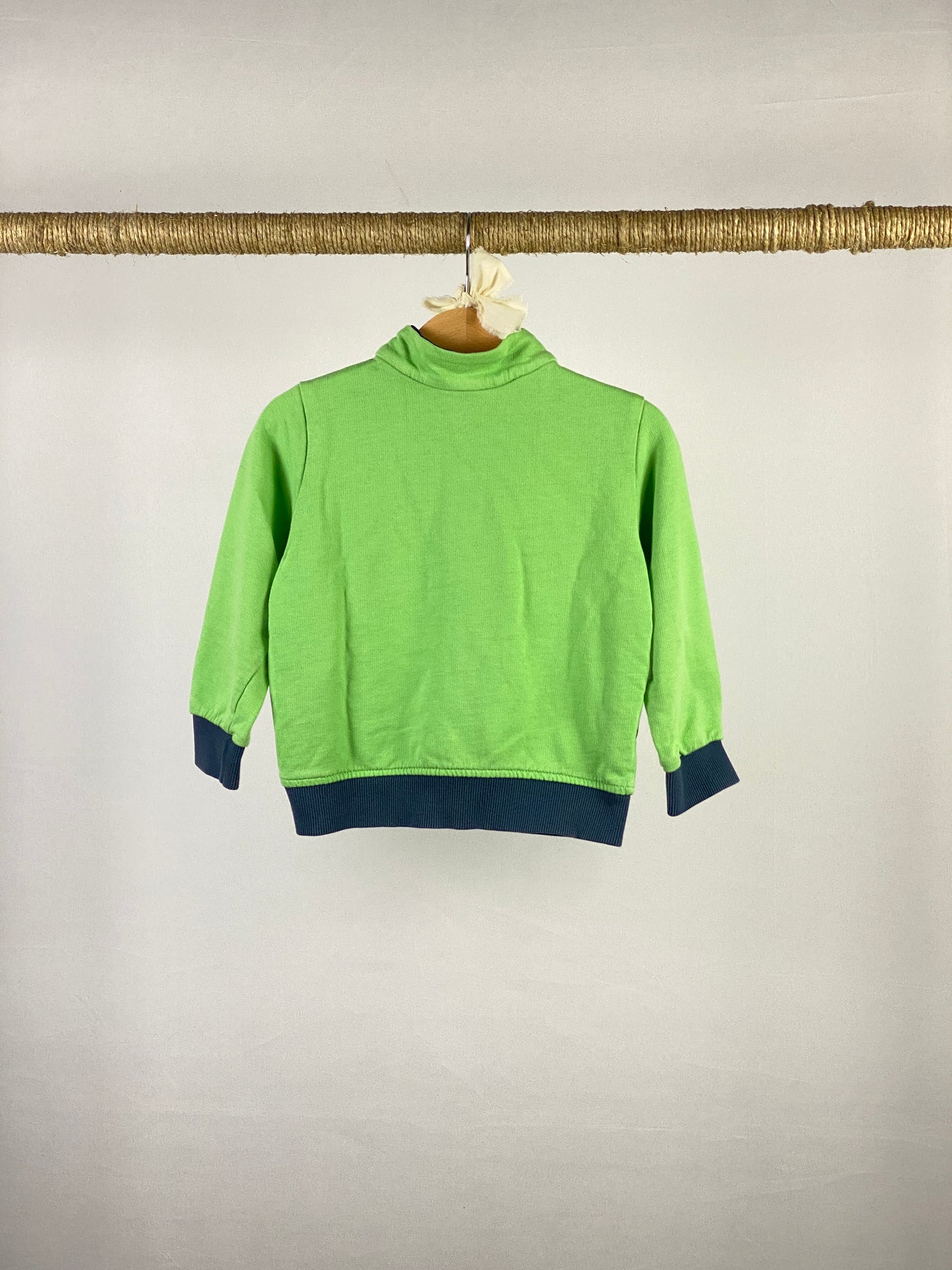 Felpa full zip senza cappuccio