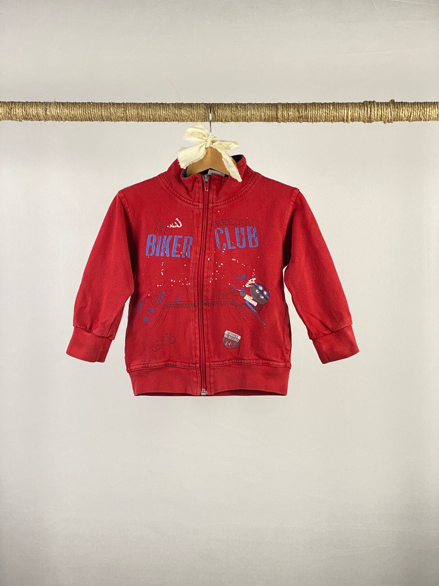 Felpa full zip senza cappuccio