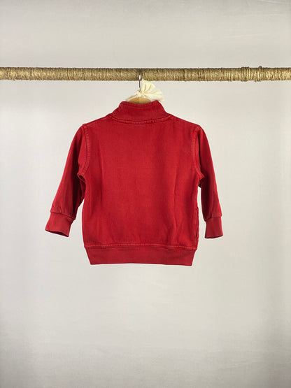 Felpa full zip senza cappuccio