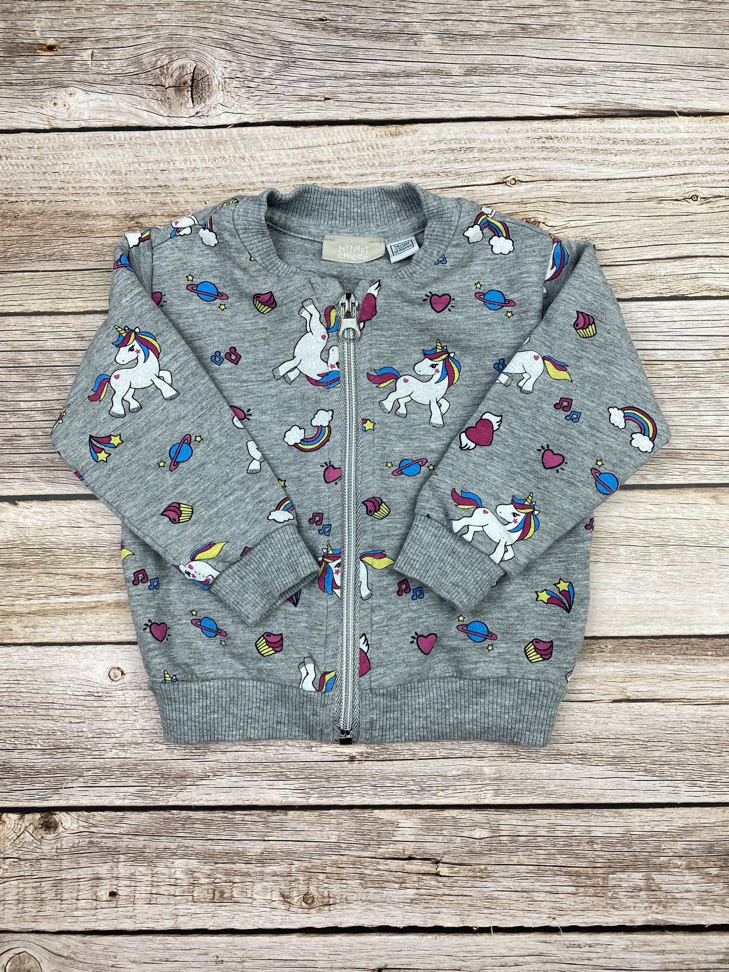 Felpa full zip senza cappuccio
