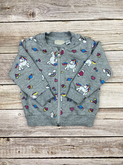 Felpa full zip senza cappuccio