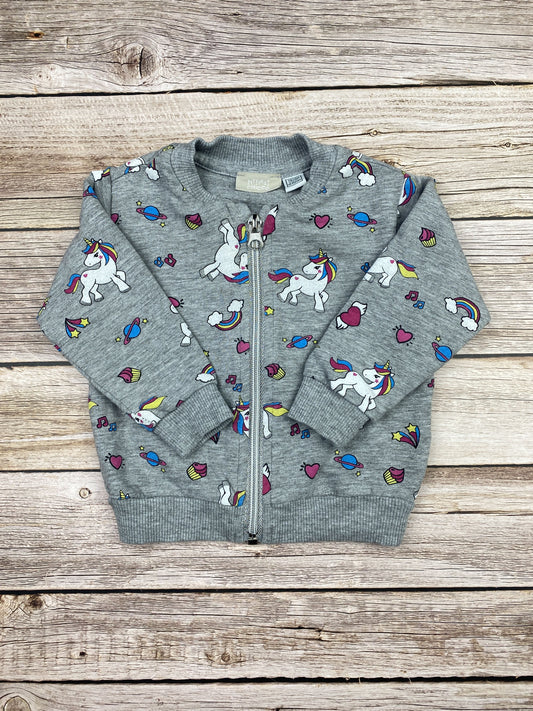 Felpa full zip senza cappuccio