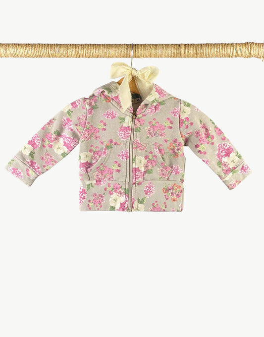 Felpa full zip con cappuccio