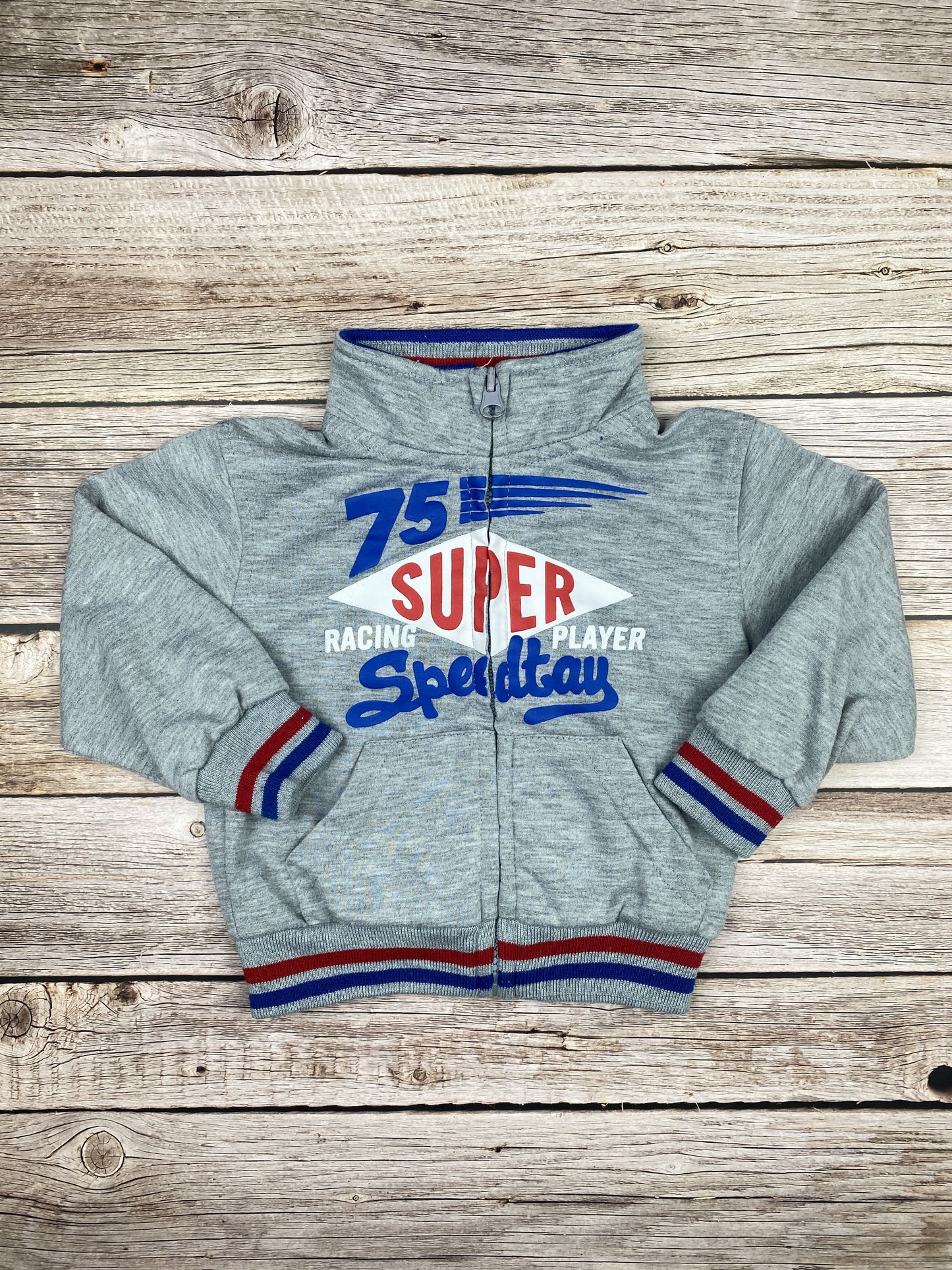 Felpa con zip senza cappuccio