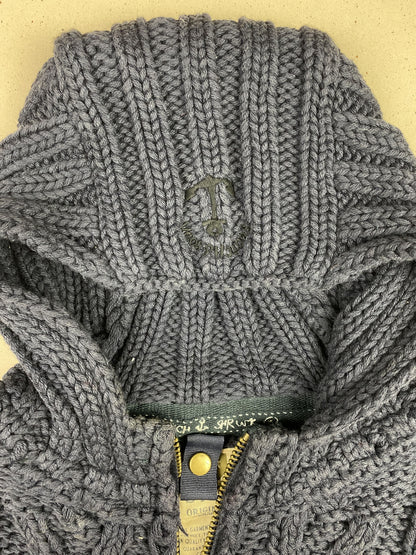 Maglione con zip e cappuccio
