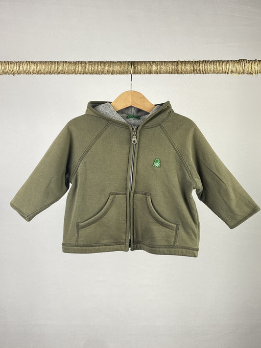 Felpa con zip e cappuccio