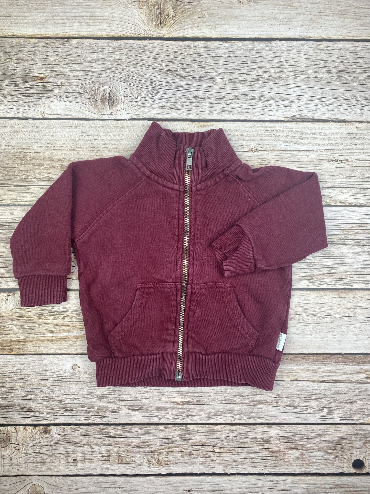 Felpa con zip senza cappuccio