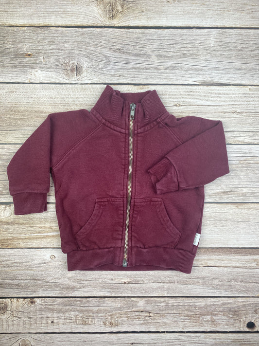 Felpa con zip senza cappuccio