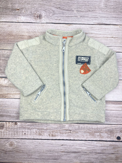 Felpa con zip girocollo