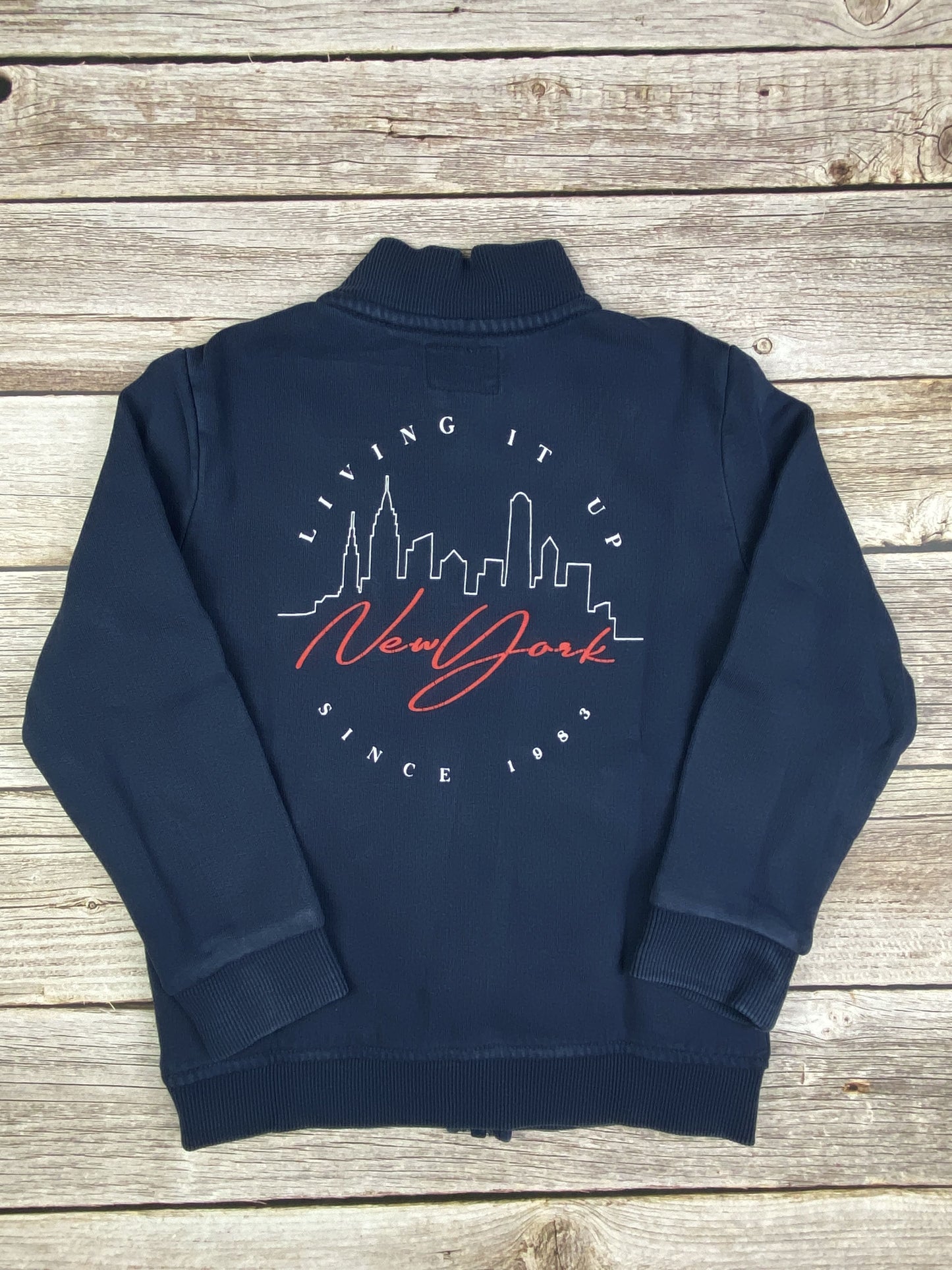Felpa con zip senza cappuccio