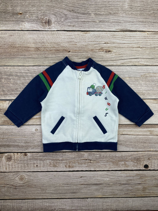 Felpa con zip senza cappuccio