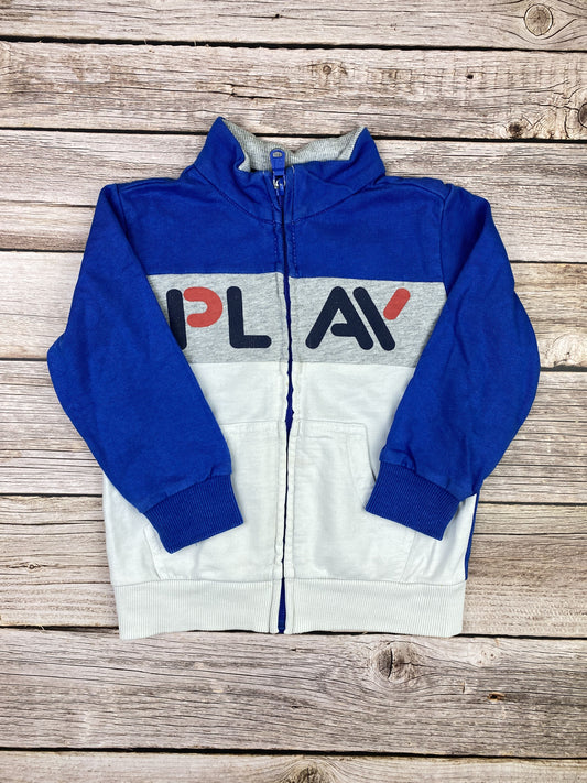 Felpa con zip senza cappuccio