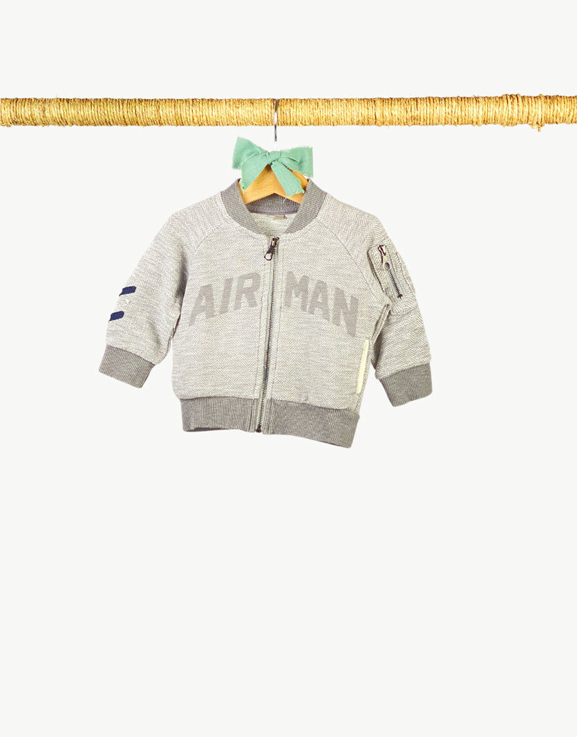 Felpa full zip senza cappuccio