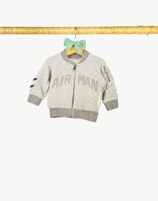 Felpa full zip senza cappuccio