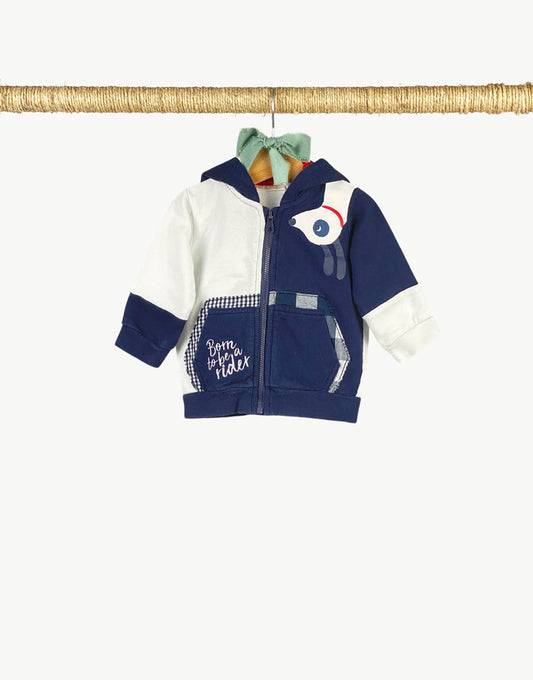 Felpa full zip con cappuccio