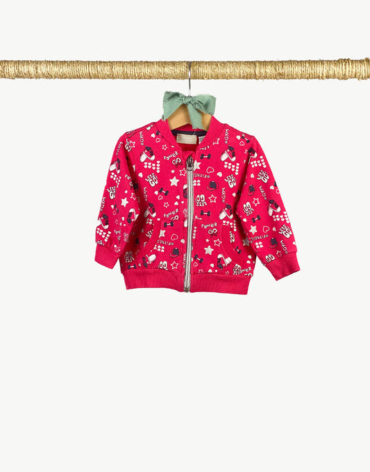 Felpa full zip senza cappuccio