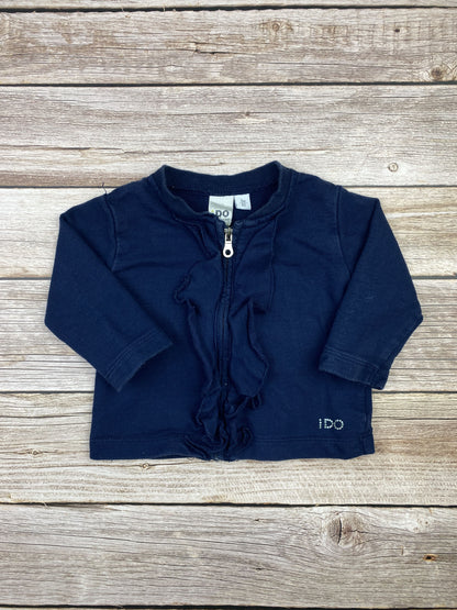 Felpa con zip senza cappuccio