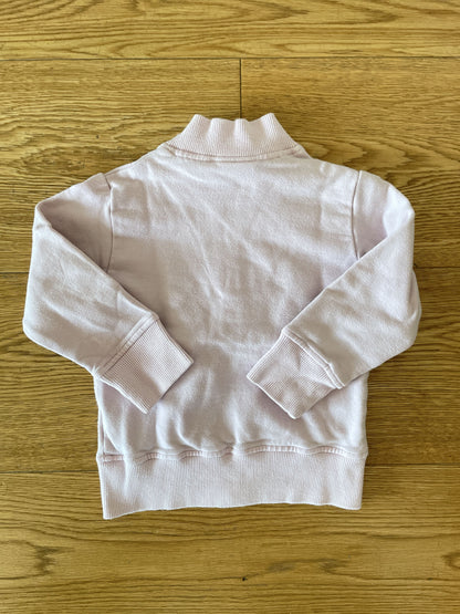 Felpa con zip senza cappuccio