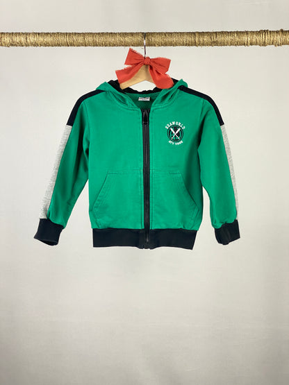 Felpa full zip con cappuccio