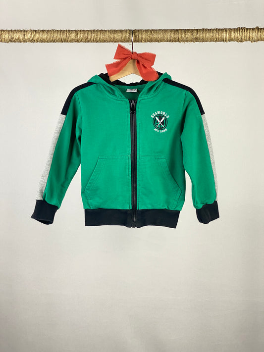 Felpa full zip con cappuccio