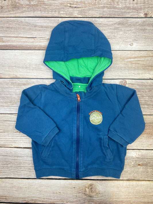 Felpa con zip e cappuccio rimovibile