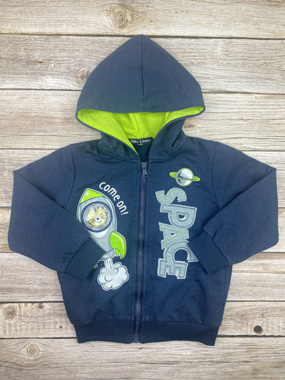 Felpa con zip e cappuccio