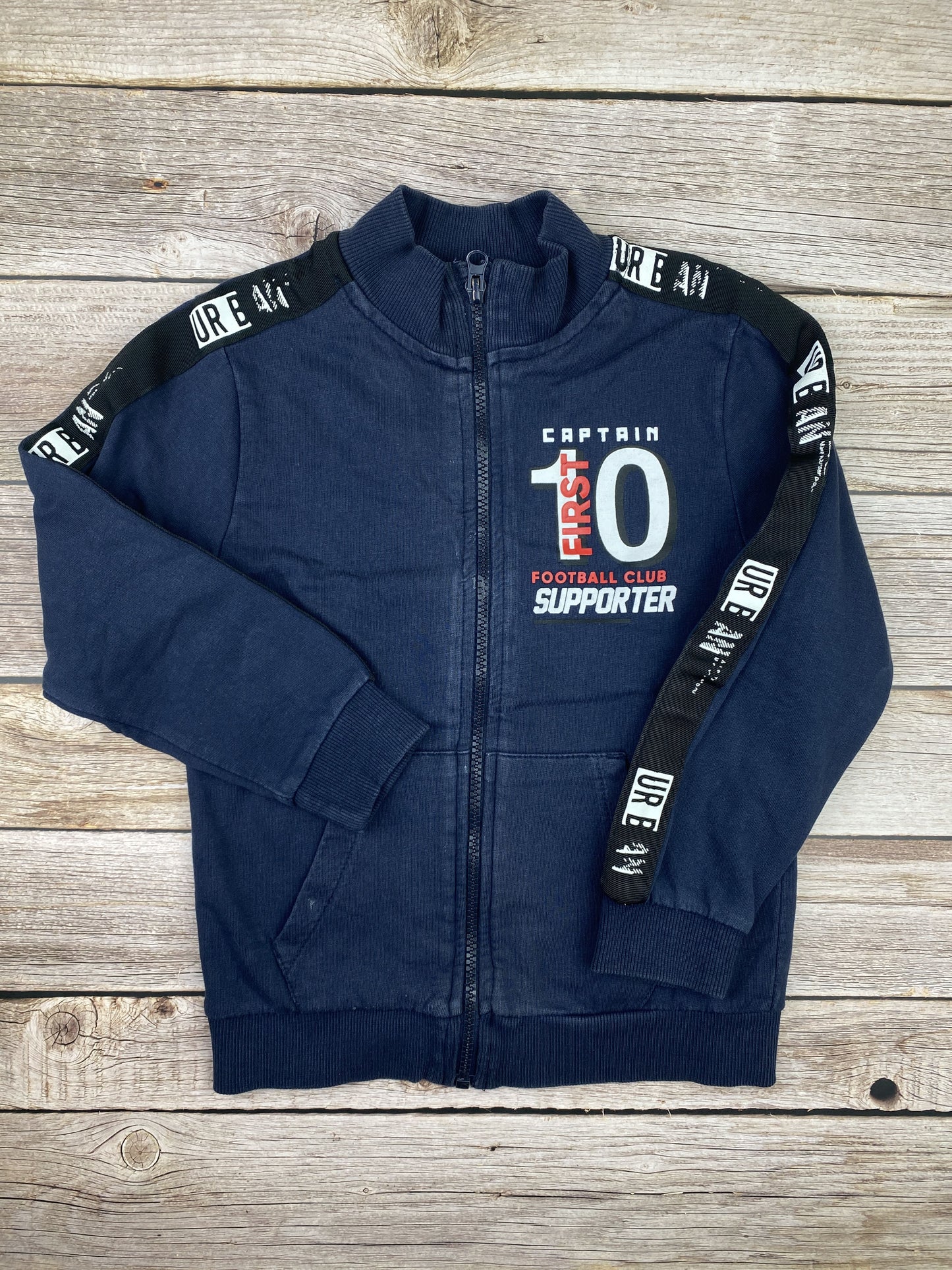 Felpa con zip girocollo