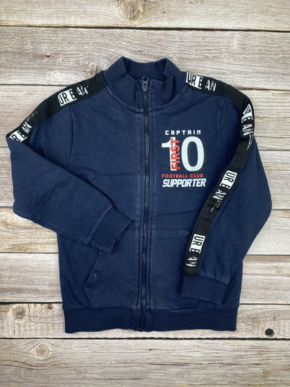 Felpa con zip girocollo