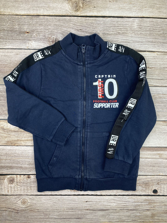 Felpa con zip girocollo