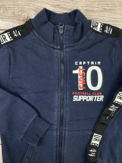 Felpa con zip girocollo