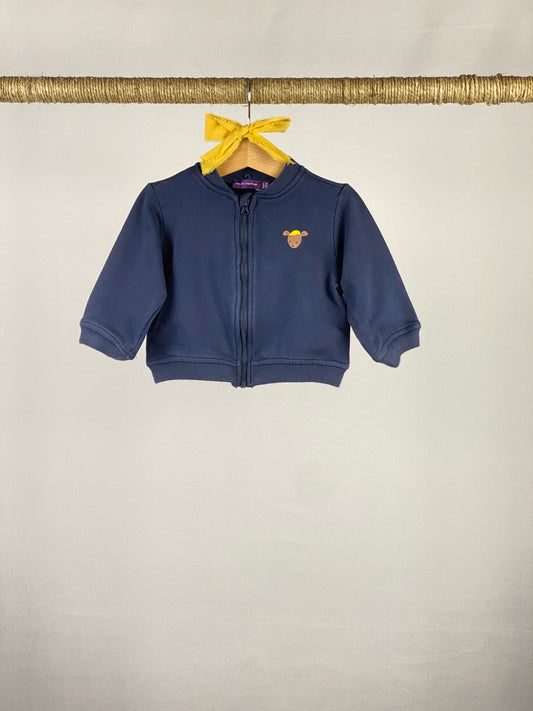 Felpa full zip senza cappuccio