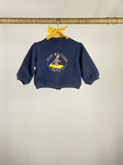 Felpa full zip senza cappuccio