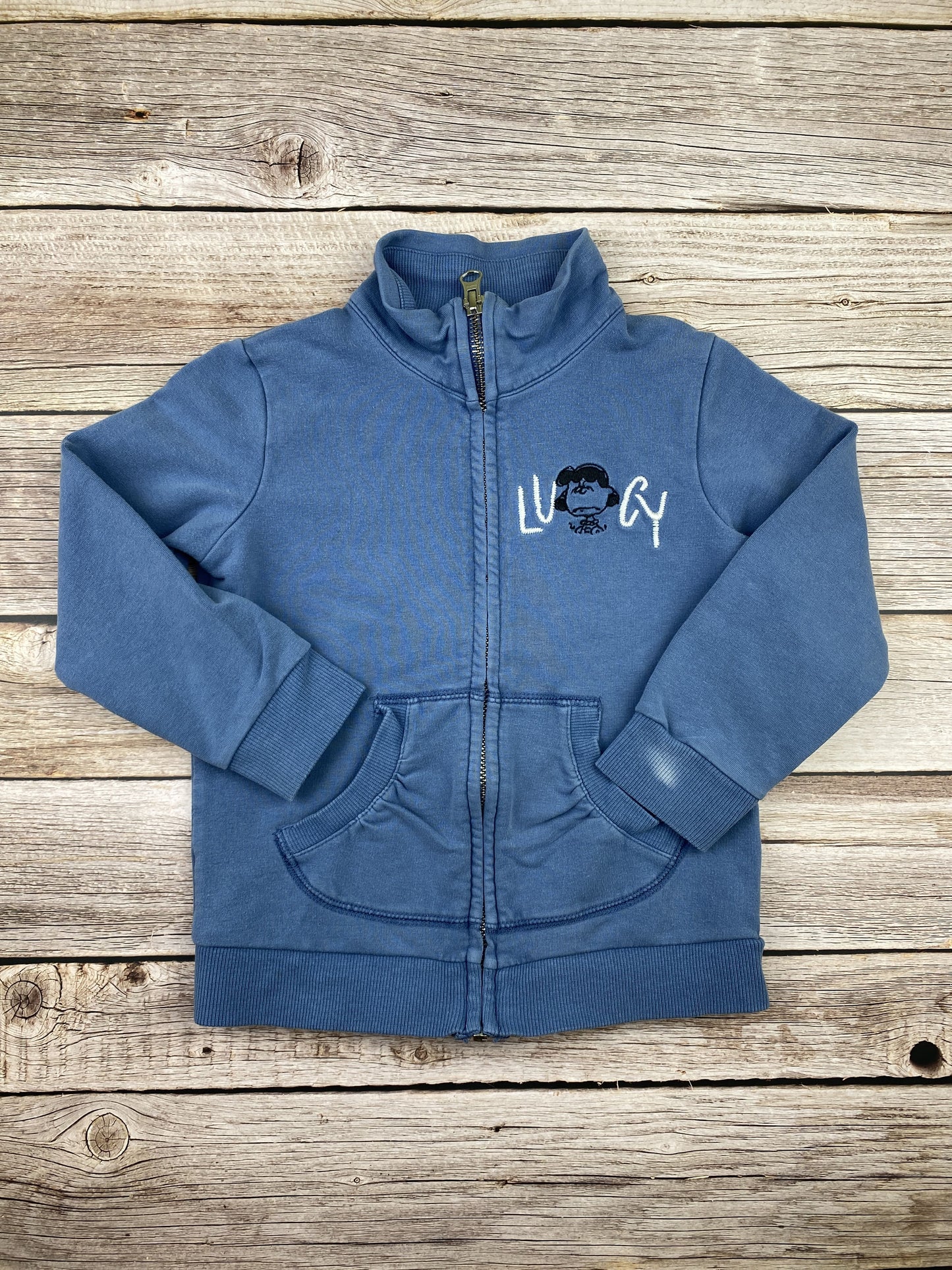 Felpa con zip senza cappuccio