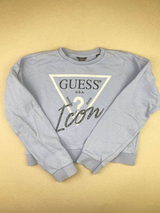 Felpa crop top girocollo