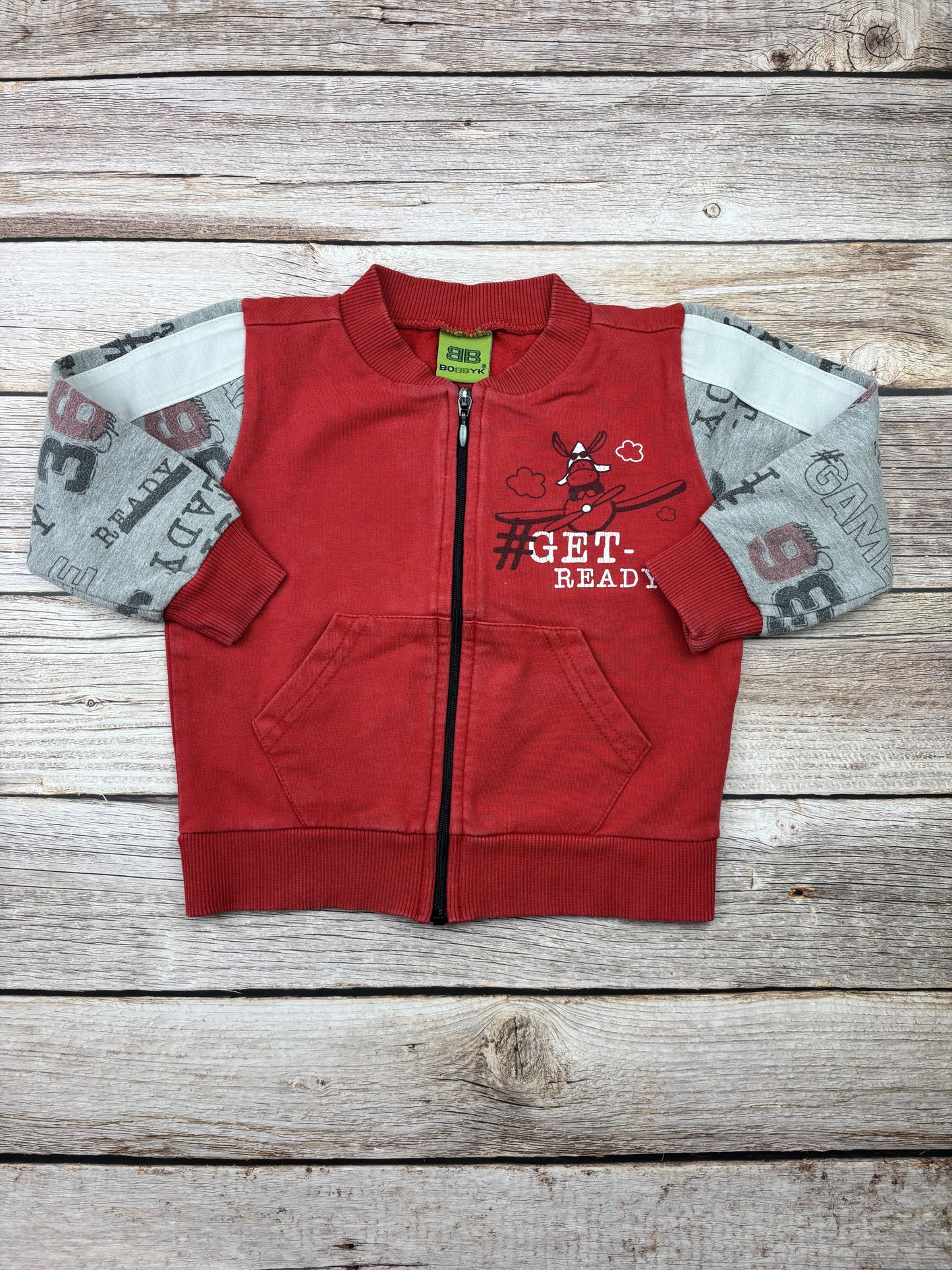 Felpa girocollo con zip