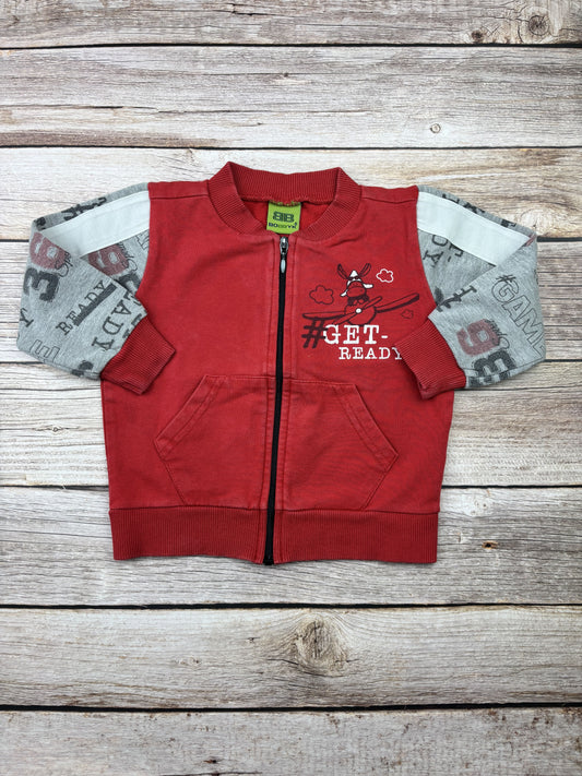 Felpa girocollo con zip