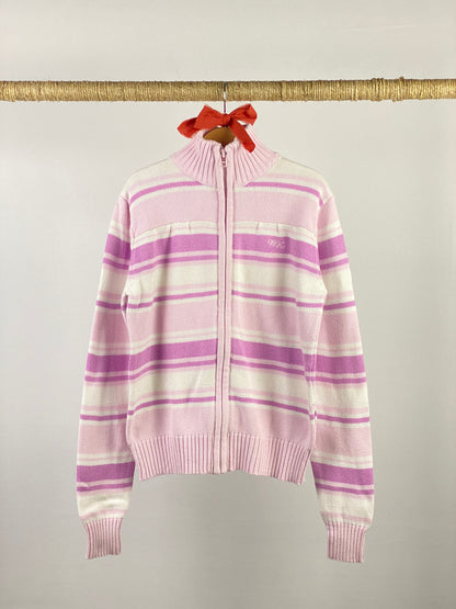 Maglione full zip in cotone
