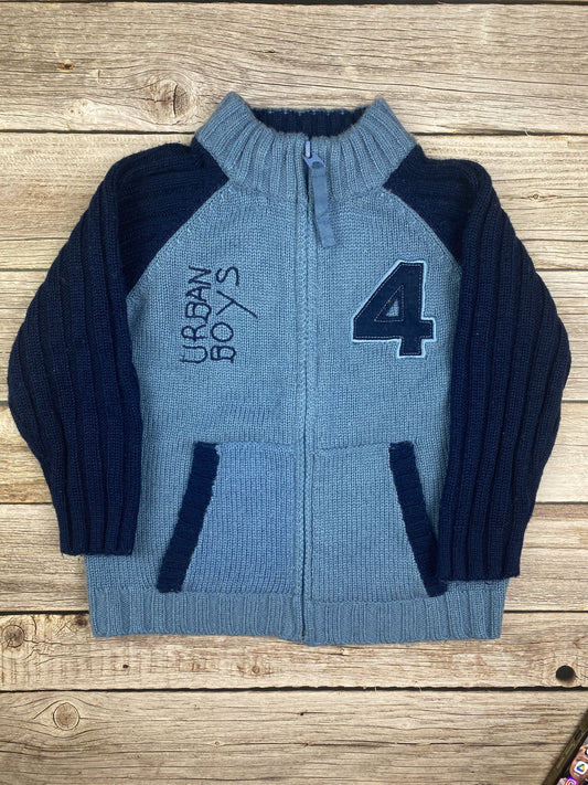 Maglione con zip in cotone