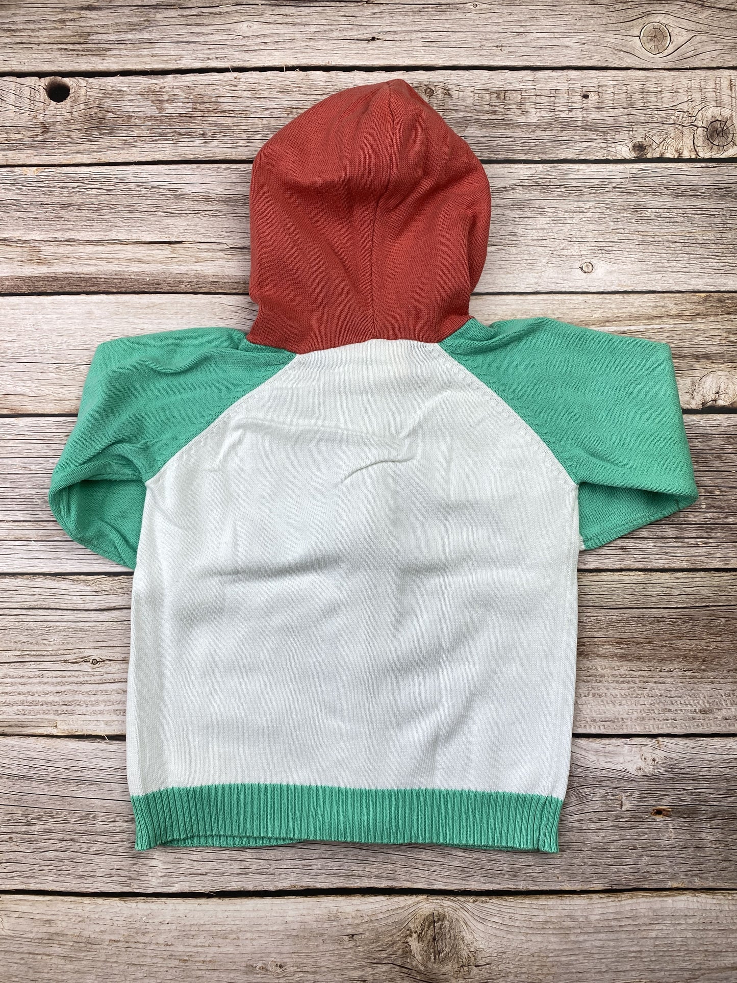 Maglione in cotone con zip e cappuccio