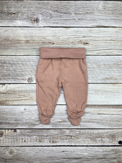 Pantalone con piedini in maglia di cotone