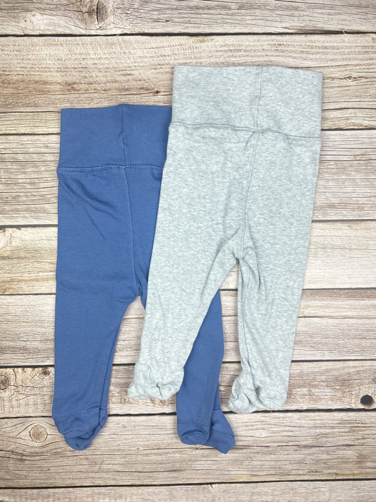 Set due pantalone leggins con piedini