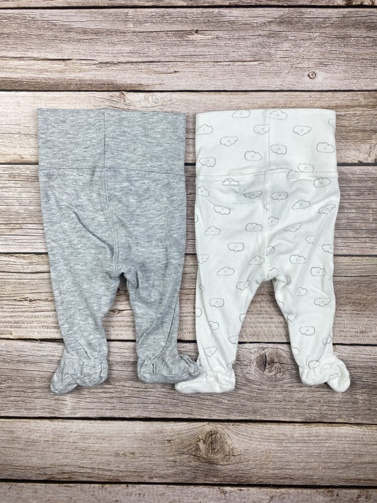 Set due pantaloni con piedini