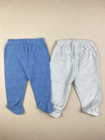 Set tre pantaloni con piedini