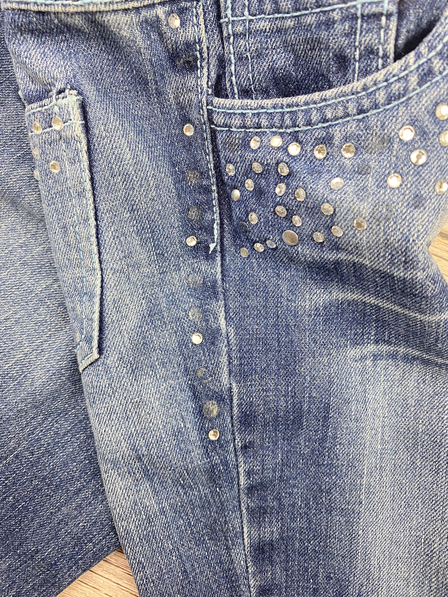 Pantalone in jeans al ginocchio